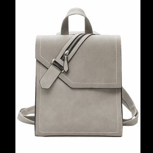 Faux Leather Convertible Backpack